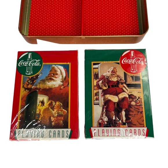 1995 UNOPENED Coca-Cola Santa Claus Christmas Playing Cards Limited Edition - Picture 8 of 10